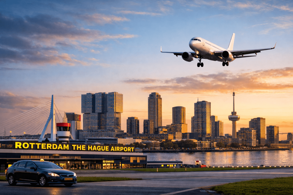 Taxi Den Haag naar Rotterdam The Hague Airport